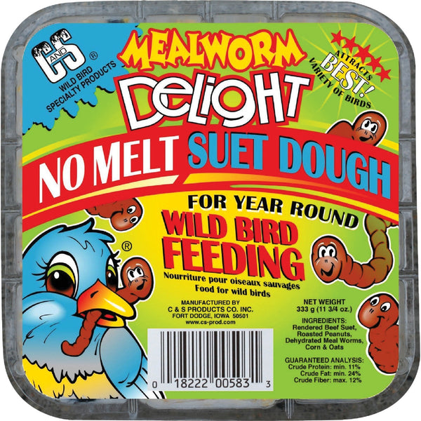 C&S 11.75 Oz. Mealworm Delight No Melt Suet Dough