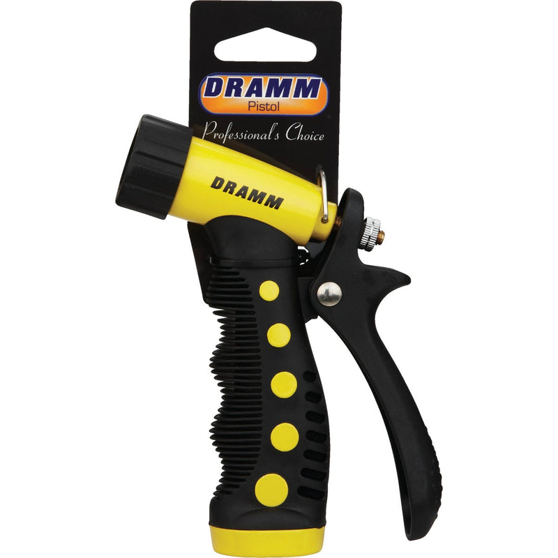 Dramm Heavy-Duty Metal Pistol Nozzle, Yellow