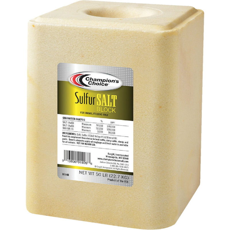 Champions Choice 50 Lb. Sulfur Salt Block