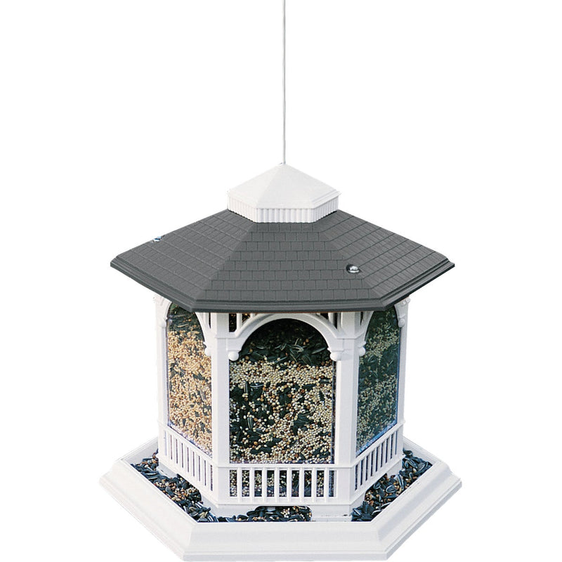 Cherry Valley White Plastic 10 Lb. Capacity Gazebo Bird Feeder