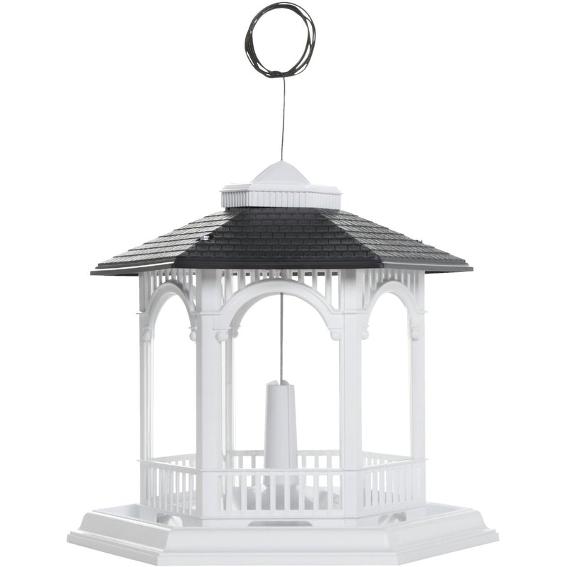 Cherry Valley White Plastic 10 Lb. Capacity Gazebo Bird Feeder