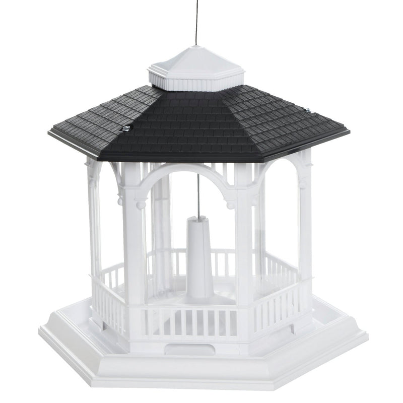 Cherry Valley White Plastic 10 Lb. Capacity Gazebo Bird Feeder