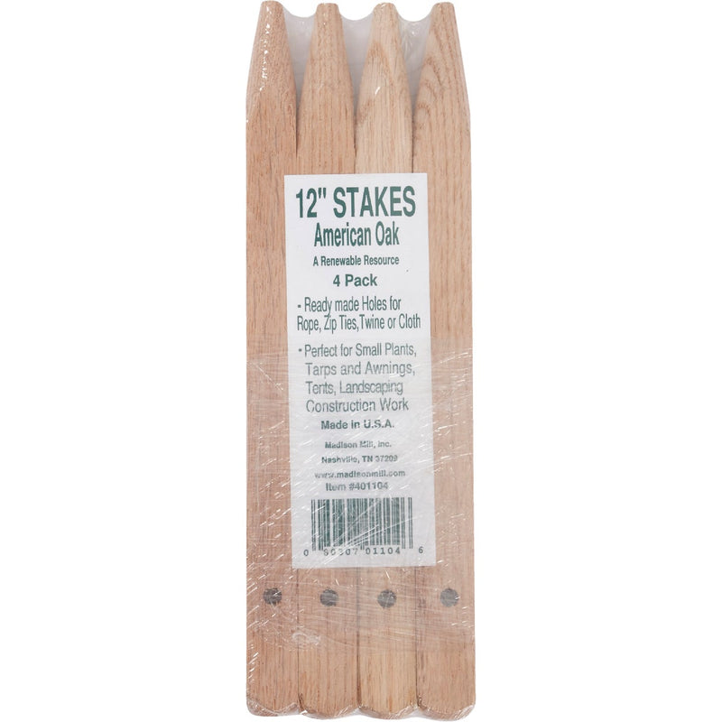 Madison Mill 12 In. Oak Wood Plant Stake (4-Pack)