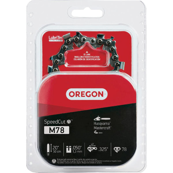 Oregon M78 SpeedCut Saw Chain for 20 in. Bar - 78 Drive Links - fits Husqvarna and Mastercraft