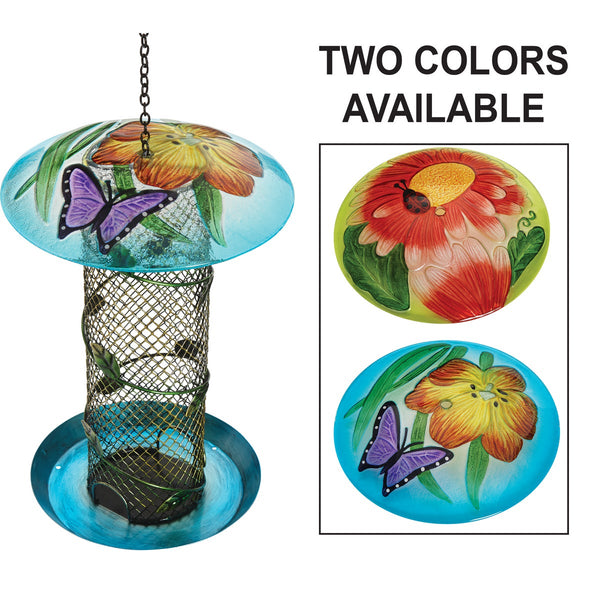 Best Garden Multi-Colored Glass Mesh Tube Bird Feeder