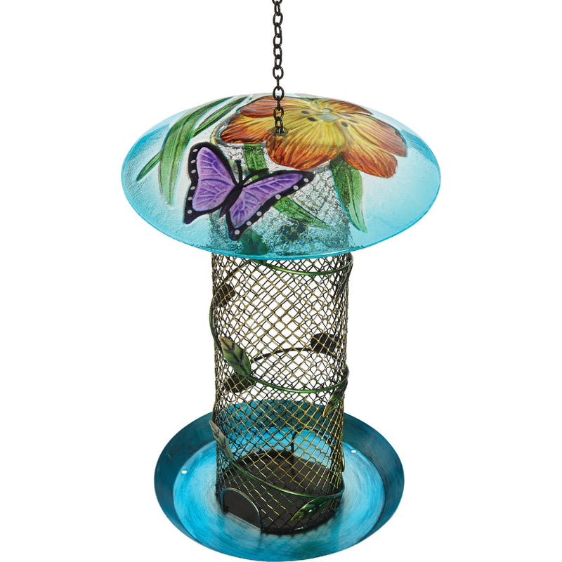 Best Garden Multi-Colored Glass Mesh Tube Bird Feeder