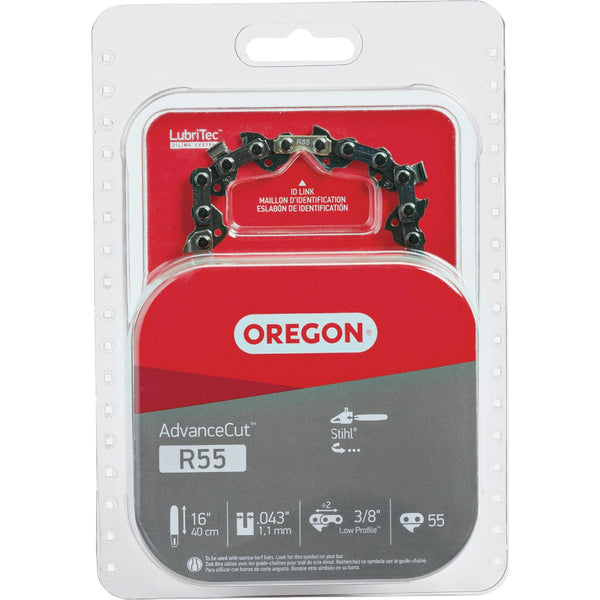 Oregon R55 AdvanceCut Chainsaw Chain for 16 In. Bar - 55 Drive Links - Fits Several Stihl Models