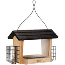 Nature's Way 6 Qt. Natural Cedar Hopper Bird Feeder with Suet Cages