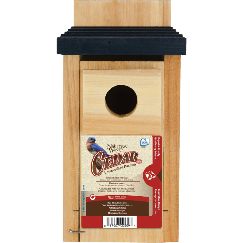 Nature's Way 5.5 In. W. x 12 In. H. x 8 In. D. Natural Cedar Bluebird House