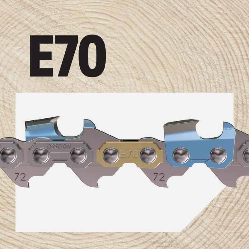 Oregon E70 PowerCut Saw Chain for 20in. Bar - 70 Drive Links - fits Echo, McCulloch, Homelite, Makita, Skil and others