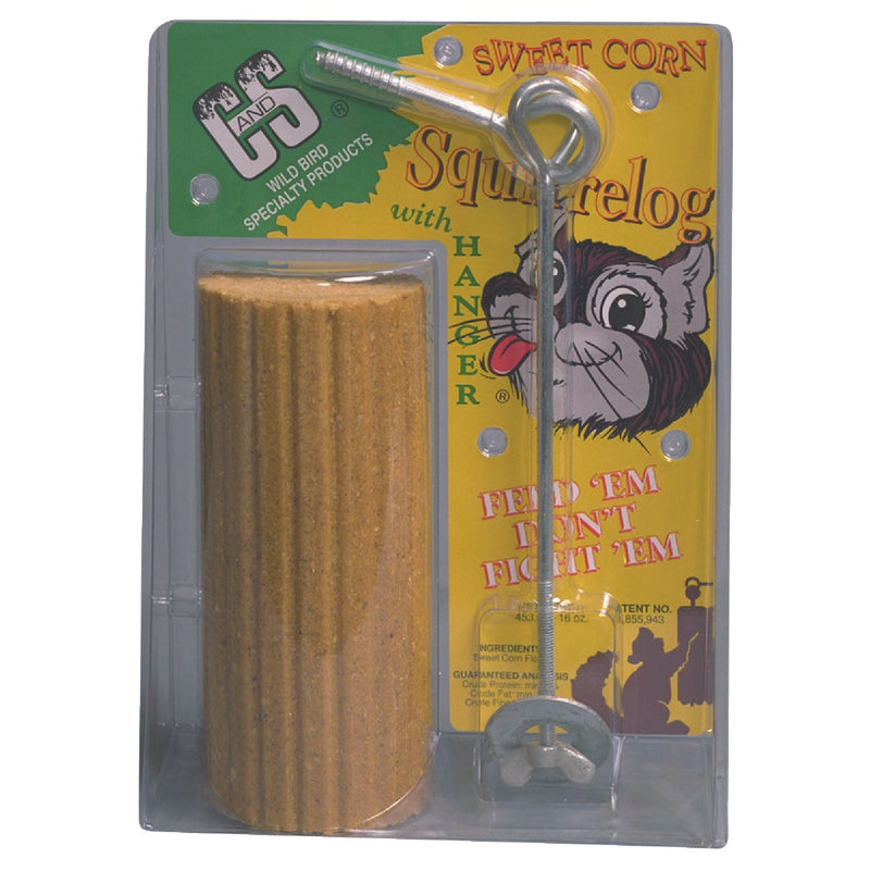 C&S 16 Oz. Sweet Corn Squirrelog with Hanger