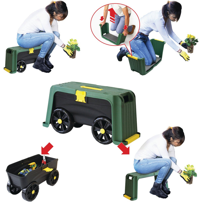 Miracle-Gro Roll N' Kneel Plastic Garden Kneeler