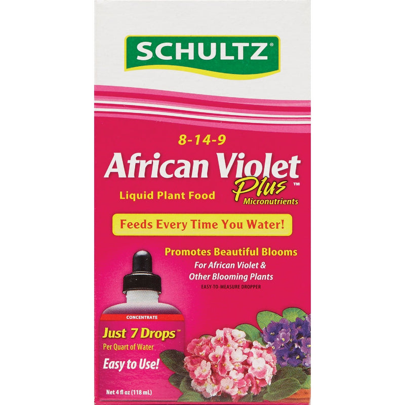 Schultz 4 Oz. Concentrate 8-14-9 African Violet Liquid Plant Food Plus