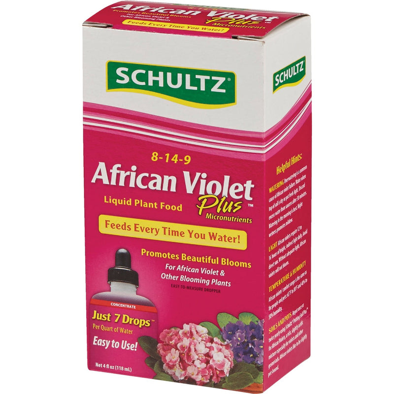 Schultz 4 Oz. Concentrate 8-14-9 African Violet Liquid Plant Food Plus