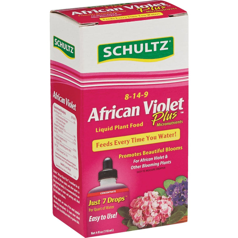 Schultz 4 Oz. Concentrate 8-14-9 African Violet Liquid Plant Food Plus