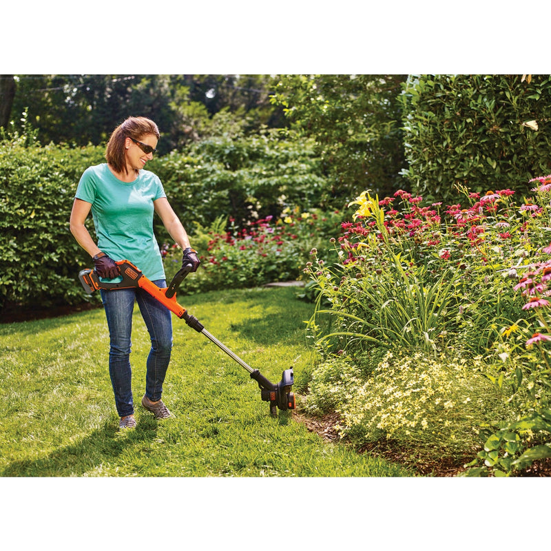 Black & Decker EasyFeed 20V MAX 12 In. Lithium Ion Straight Cordless String Trimmer/Edger