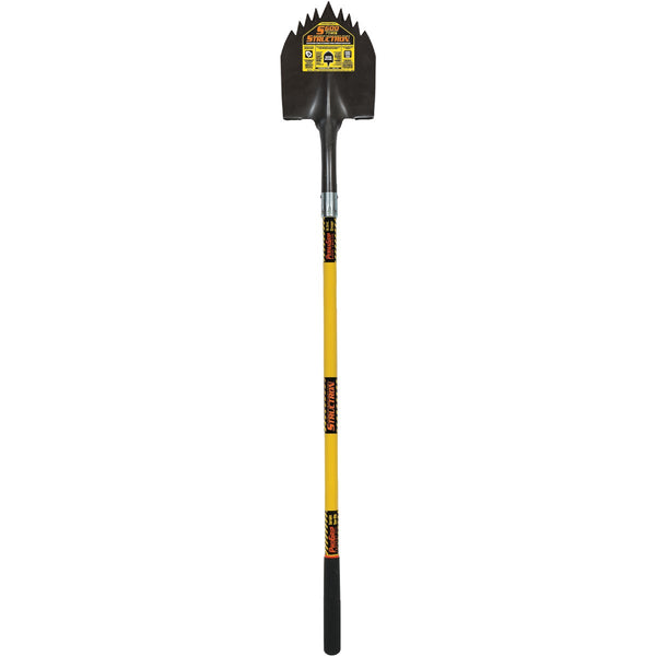 Structron S600 Power 48 In. Fiberglass Handle Notched Round Point Shovel