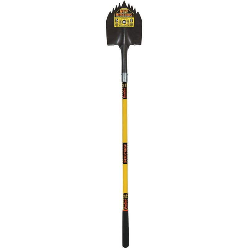 Structron S600 Power 48 In. Fiberglass Handle Notched Round Point Shovel