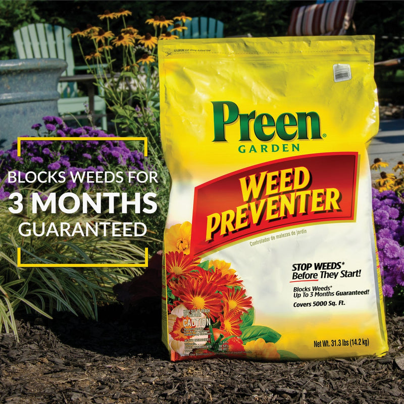 Preen Garden Grass & Weed Preventer, 31.3 Lbs.