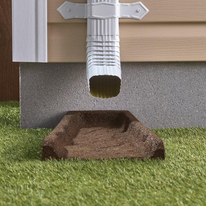 GroundSmart Brown Rubber Splash Block