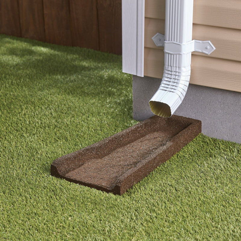 GroundSmart Brown Rubber Splash Block