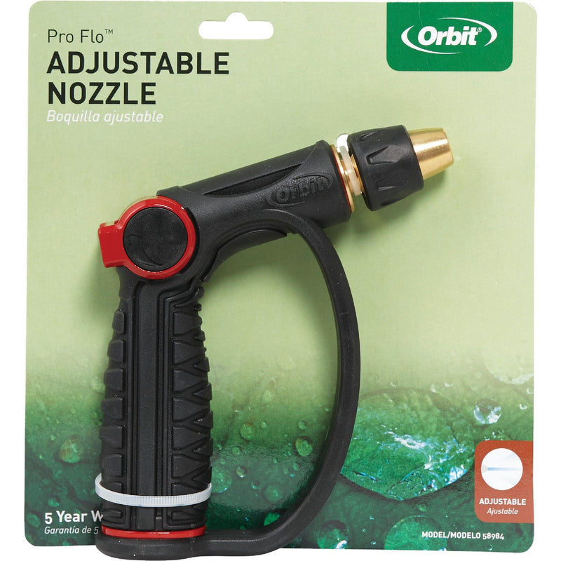 Orbit Pro Flo Metal Pistol Nozzle, Black