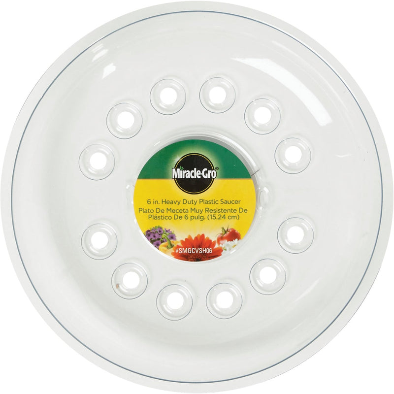 Miracle-Gro 6 In. Heavy Duty Clear Plastic Saucer