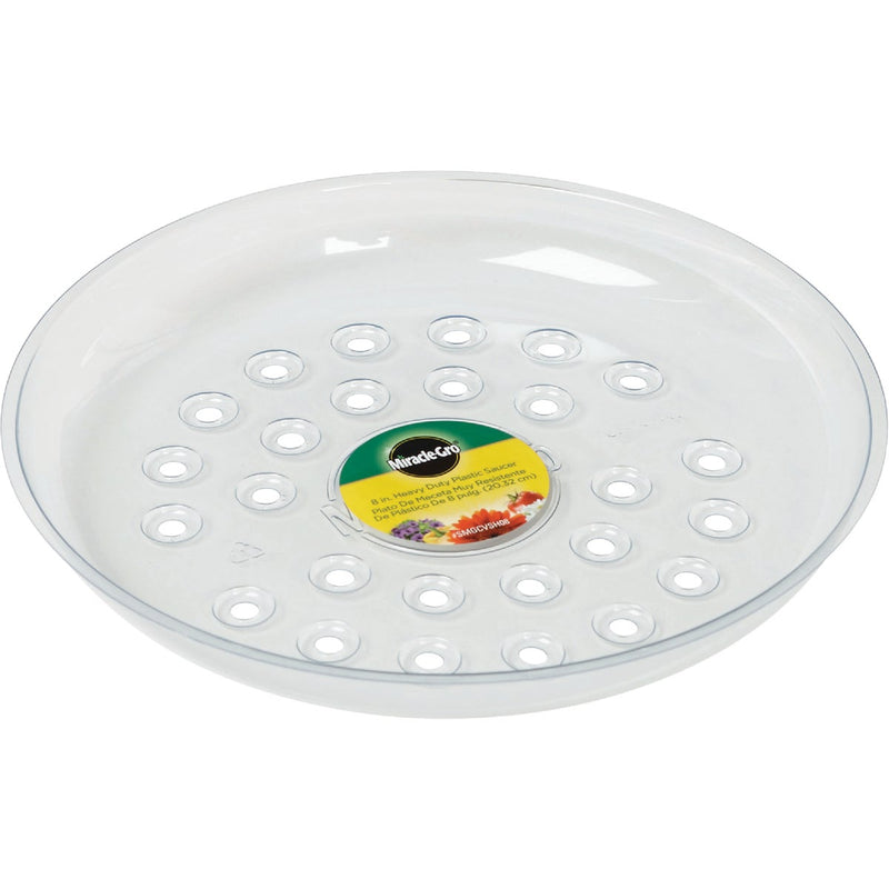 Miracle-Gro 8 In. Heavy Duty Clear Plastic Saucer