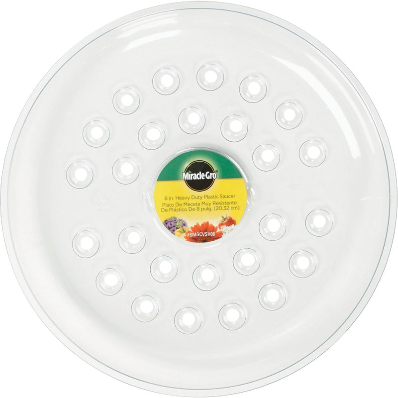 Miracle-Gro 8 In. Heavy Duty Clear Plastic Saucer