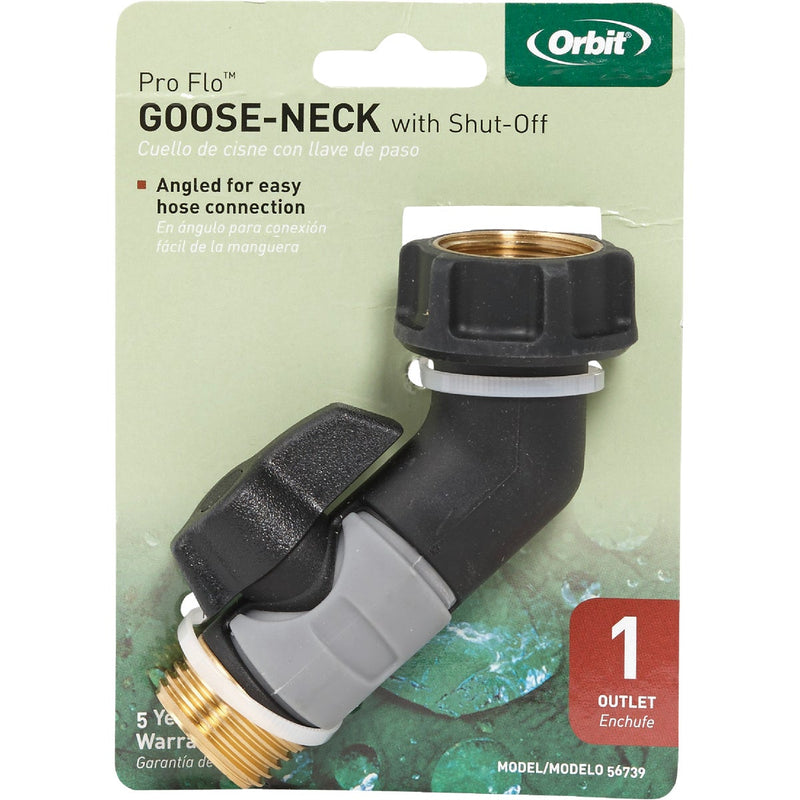 Orbit Pro Flo Metal Goose-Neck Hose Shutoff