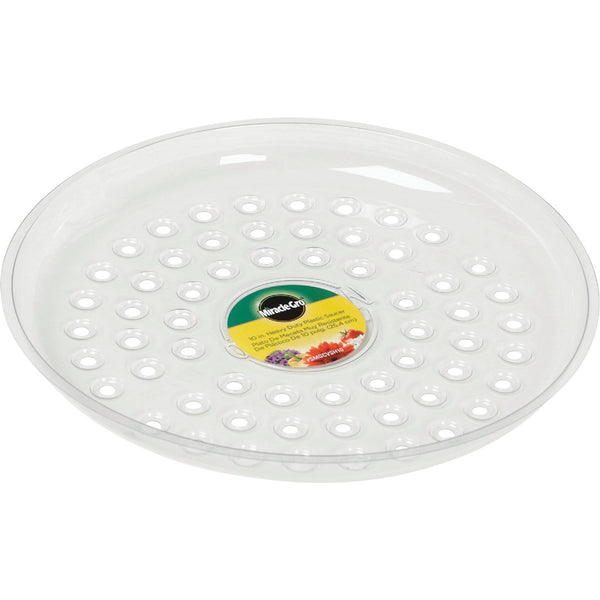 Miracle-Gro 10 In. Heavy Duty Clear Plastic Saucer