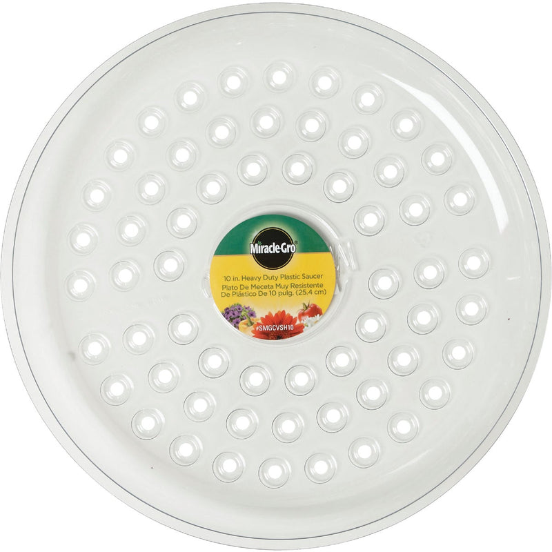 Miracle-Gro 10 In. Heavy Duty Clear Plastic Saucer