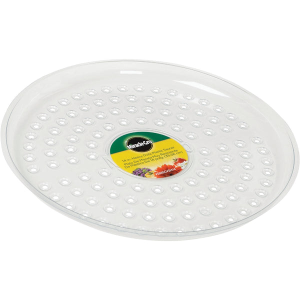 Miracle-Gro 14 In. Heavy Duty Clear Plastic Saucer