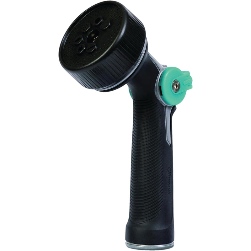 Gilmour Metal 7-Pattern Thumb Control Nozzle, Black & Green