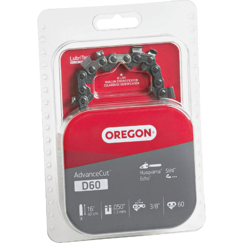 Oregon D60 AdvanceCut Saw Chain for 16 in. Bar - 60 Drive Links - fits Husqvarna, Echo, Stihl, Poulan, Craftsman and others