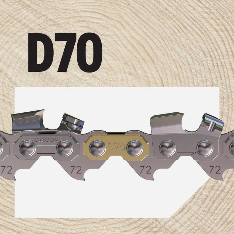 Oregon D70 AdvanceCut Saw Chain for 20 in. Bar - 70 Drive Links - fits Echo, Homelite, McCulloch, Poulan, Craftsman, Makita, Skil and more