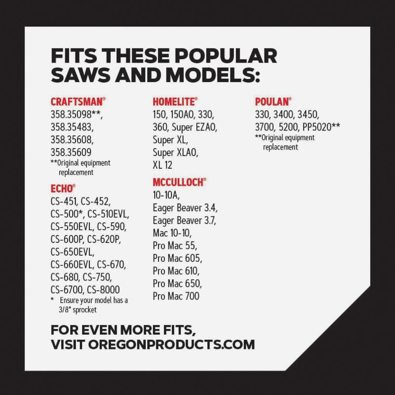 Oregon D70 AdvanceCut Saw Chain for 20 in. Bar - 70 Drive Links - fits Echo, Homelite, McCulloch, Poulan, Craftsman, Makita, Skil and more