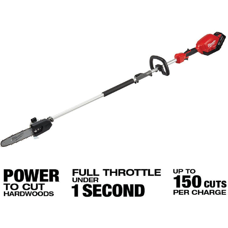 Milwaukee M18 FUEL Brushless 10 In. Cordless Pole Saw Kit with QUIK-LOK Attachment Capability & 8.0 Ah Battery & Charger