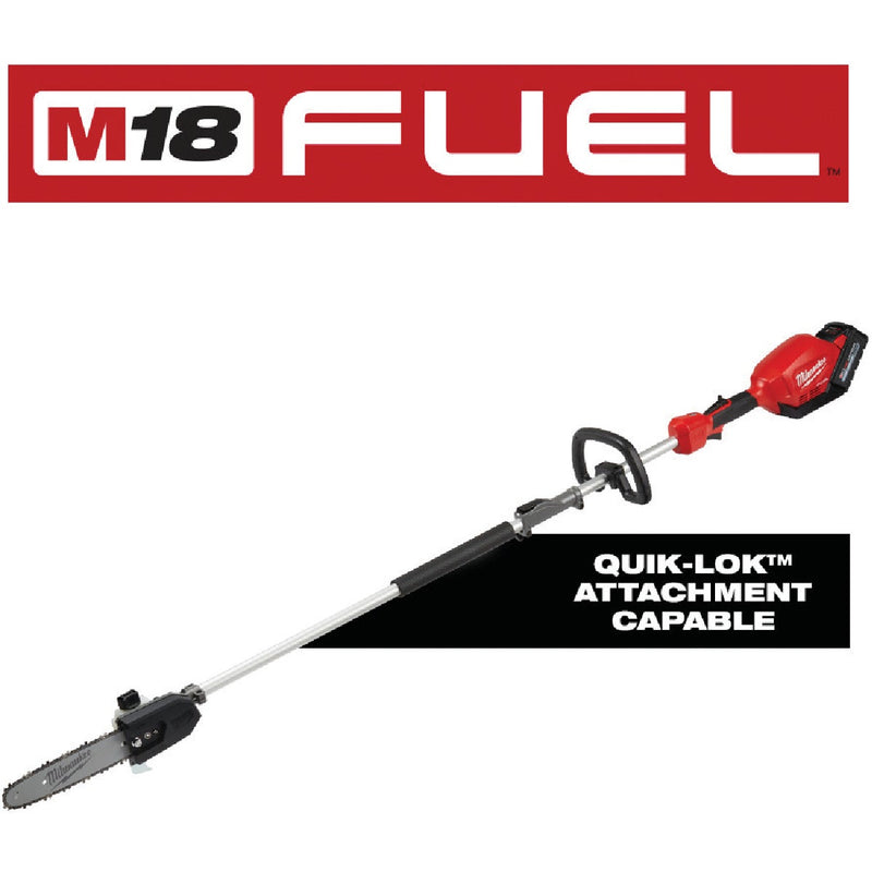 Milwaukee M18 FUEL Brushless 10 In. Cordless Pole Saw Kit with QUIK-LOK Attachment Capability & 8.0 Ah Battery & Charger