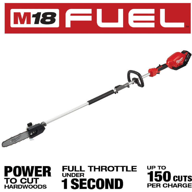 Milwaukee M18 FUEL Brushless 10 In. Cordless Pole Saw Kit with QUIK-LOK Attachment Capability & 8.0 Ah Battery & Charger