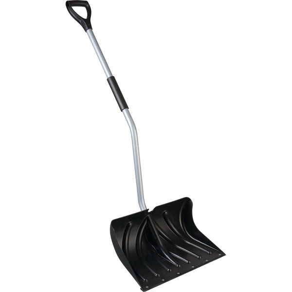 20 In. Poly Ergo Snow Shovel with Steel Wear Strip and 45 In. Steel Handle