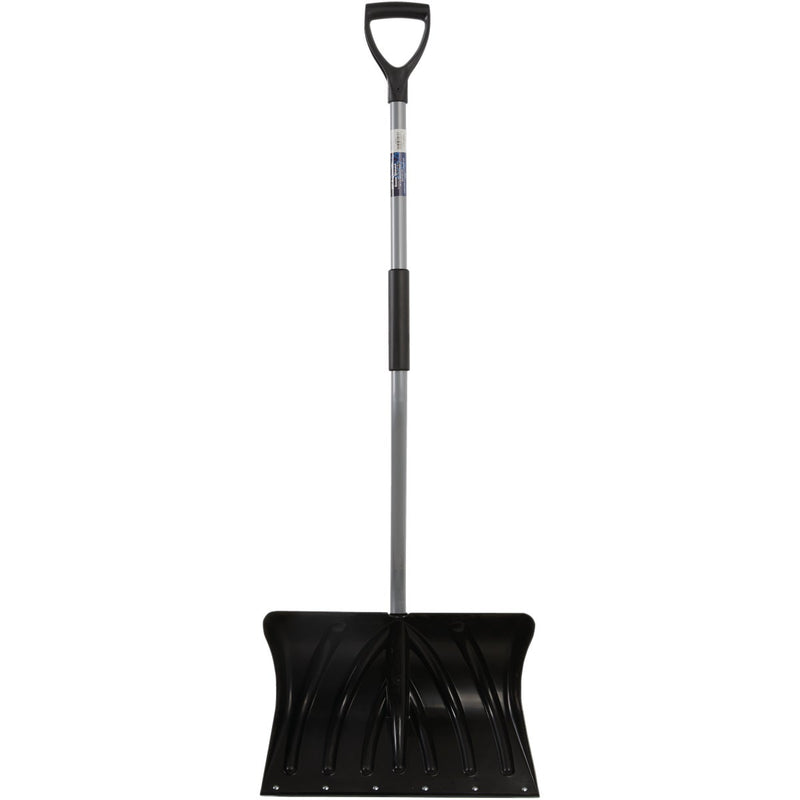 20 In. Poly Ergo Snow Shovel with Steel Wear Strip and 45 In. Steel Handle