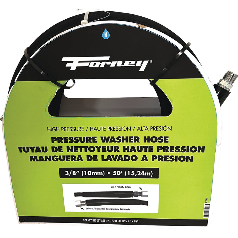 Forney 3/8 In. x 50 Ft. 4000 psi Male Pressure Washer Hose