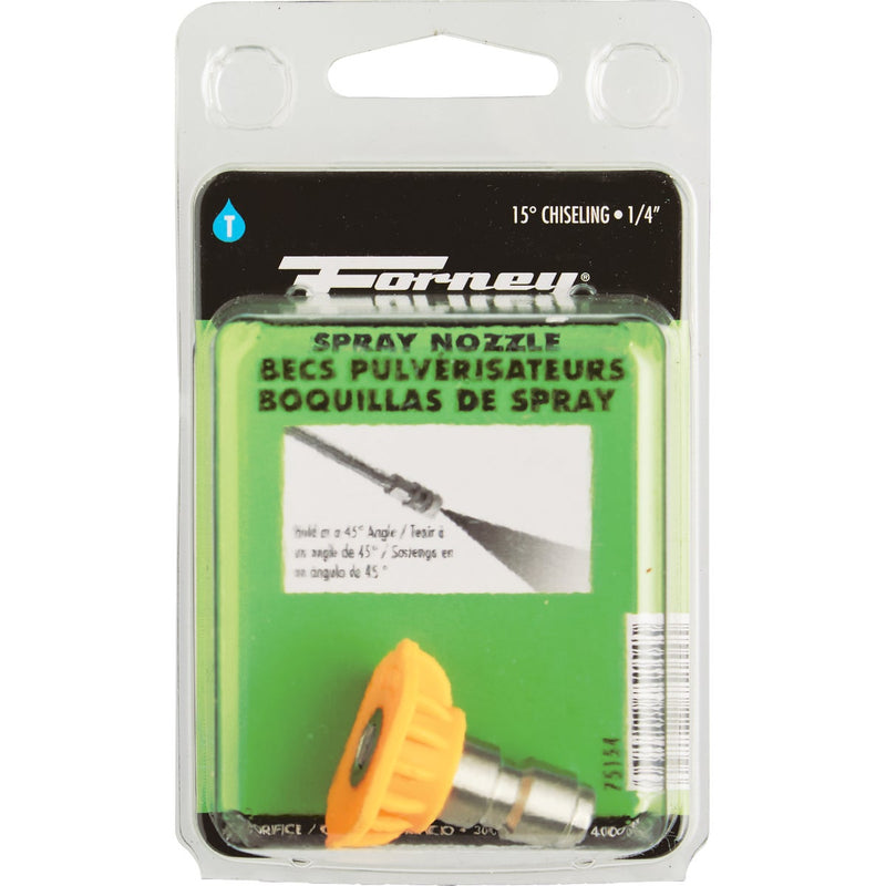 Forney Quick Connect 5.5mm 15 Deg. Yellow Pressure Washer Spray Tip