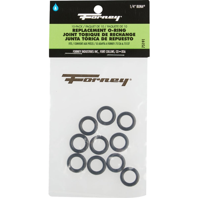 Forney 1/4 In. Quick Coupler Pressure Washer O-Ring (10-Piece)