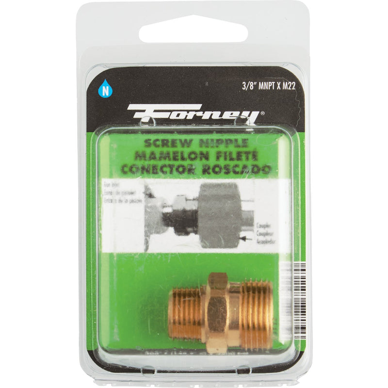 Forney 3/8 In. Male Pressure Washer Screw Nipple