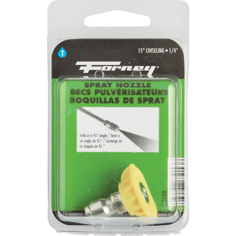 Forney Quick Connect 4.5mm 15 Deg. Yellow Pressure Washer Spray Tip