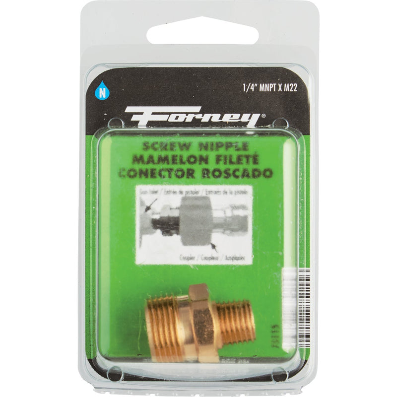 Forney 1/4 In. Male Pressure Washer Screw Nipple