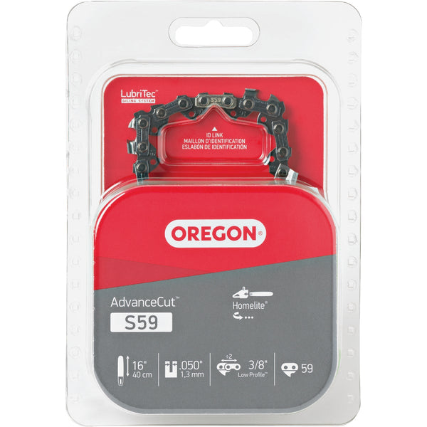 Oregon S59 AdvanceCut Saw Chain for 16 in. Bar - 59 Drive Links - fits Homelite and more