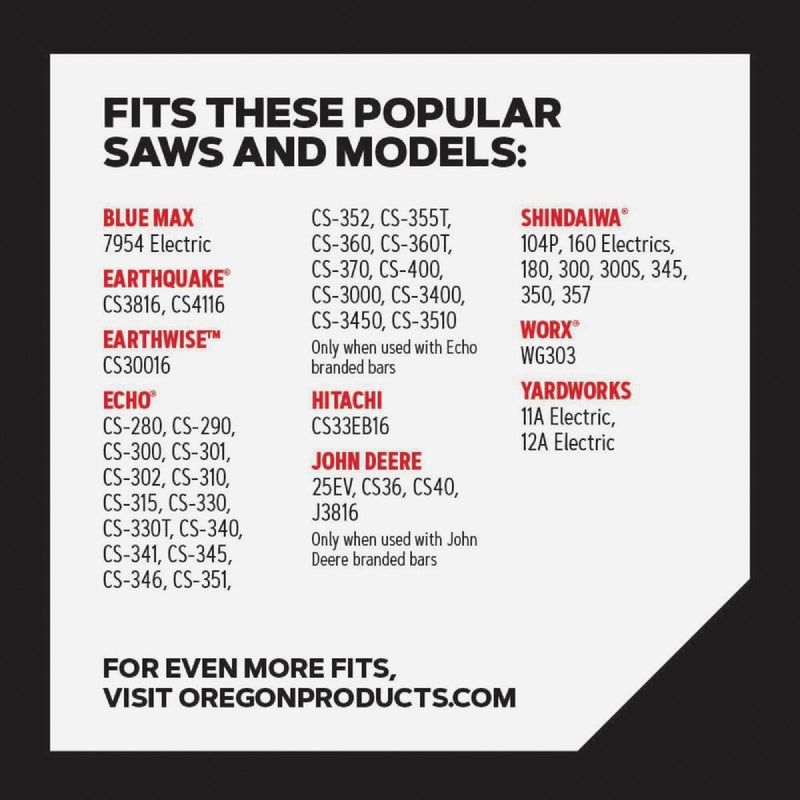 Oregon S57 AdvanceCut Chainsaw Chain for 16 In. Bar - 57 Drive Links Fits Cub Cadet, Echo, John Deere, Shindaiwa, Senix & More